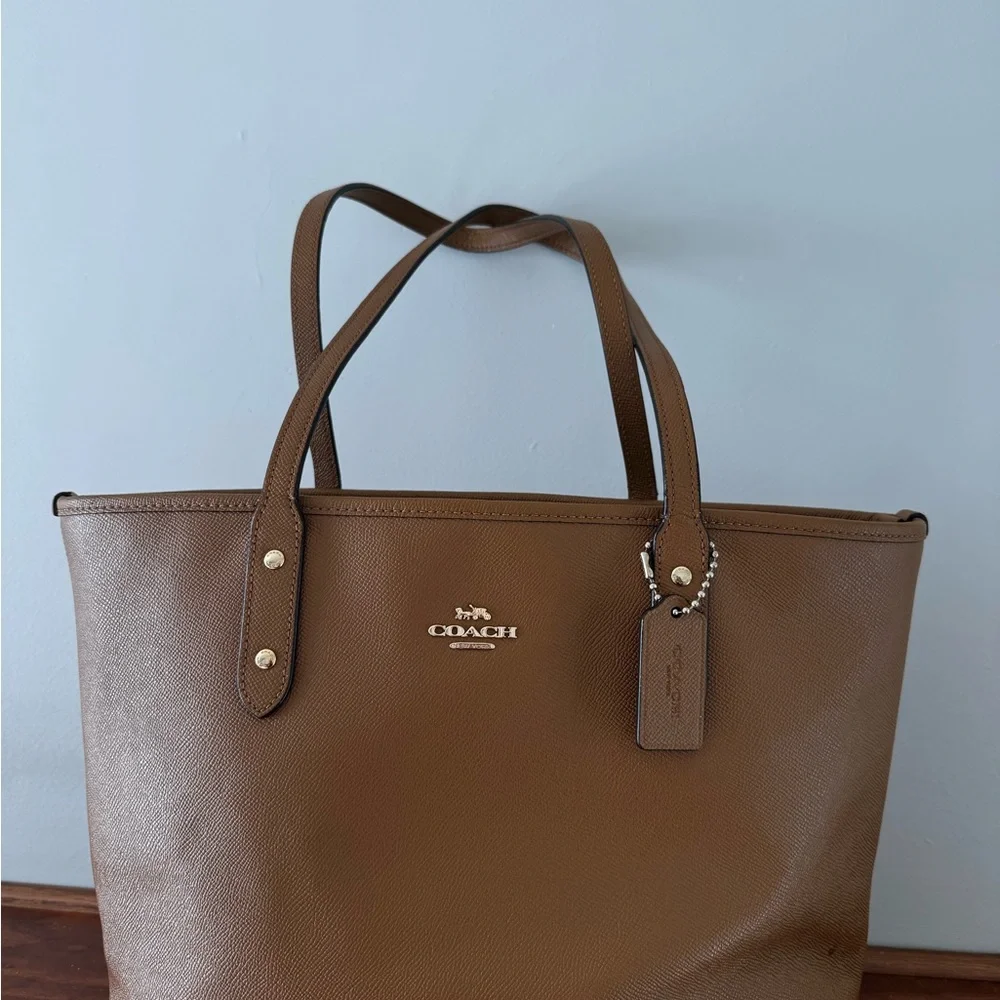 Coach Brown Leather Tote and Wallet Set - Picture 2 of 6